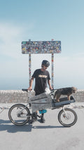 Mogaero custom top tube bag in Lucien fabric – Moga Bags, handmade in Brussels (photo 1)